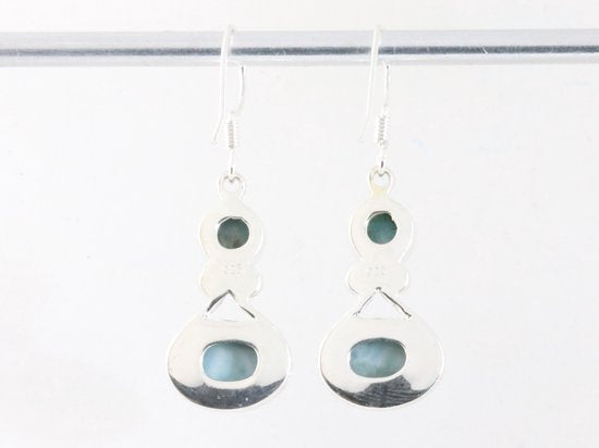 Zilveren oorbellen met larimar afbeelding 3