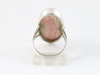 Grote ovale zilveren ring met rhodochrosiet afbeelding 3