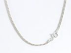 Traditionele zilveren hanger met lotus bloem en groene toermalijn aan ketting afbeelding 5