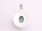 Bewerkte zilveren hanger met larimar afbeelding 3