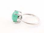 Hoogglans zilveren ring met sakota smaragd afbeelding 2