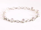 Fijne zilveren armband met rozenkwarts afbeelding 2