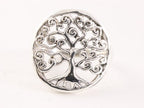 Ronde opengewerkte zilveren ring met levensboom afbeelding 4