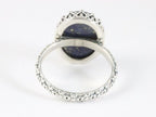 Bewerkte zilveren ring met lapis lazuli afbeelding 3