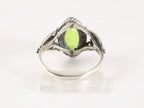 Fijne bewerkte zilveren ring met peridoot afbeelding 3