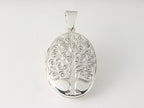 Ovaal zilveren medaillon met levensboom afbeelding 4