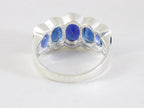 Zilveren ring met blauwe saffier afbeelding 3