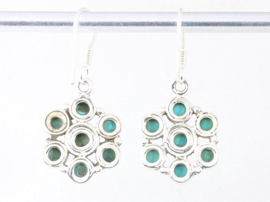 Zilveren oorbellen met turkoois afbeelding 3
