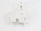Zilveren olifant hanger met groene turkoois afbeelding 3