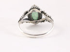 Fijne bewerkte zilveren ring met groene aventurijn afbeelding 3