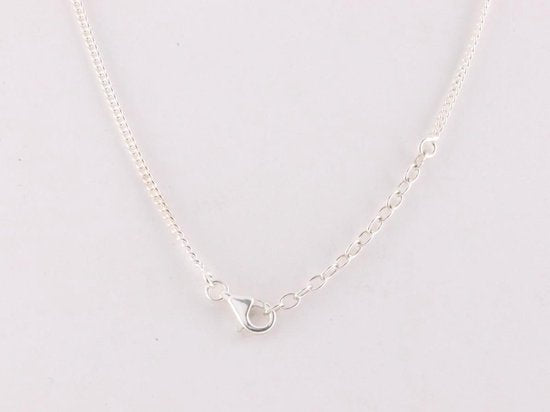 Fijne zilveren ketting met groene onyx afbeelding 5