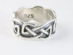 Zware zilveren ring met Keltische knoop afbeelding 1