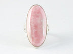 Grote ovale zilveren ring met rhodochrosiet afbeelding 4