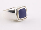 Zilveren zegelring met lapis lazuli afbeelding 1