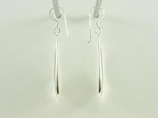 Lange druppelvormige zilveren oorbellen met abalone schelp afbeelding 4