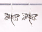 Fijne zilveren libelle oorbellen afbeelding 3