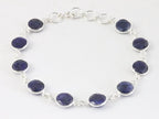 Zilveren armband met blauwe saffier afbeelding 1