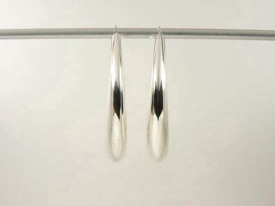 Grote zilveren oorringen afbeelding 3