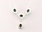 Bewerkte zilveren ketting met malachiet afbeelding 3