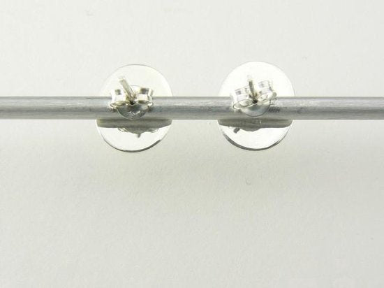 Fijne ovale zilveren oorstekers met abalone schelp afbeelding 2