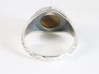 Bewerkte zilveren ring met tijgeroog afbeelding 3