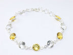 Zilveren armband met citrien en bergkristal afbeelding 1