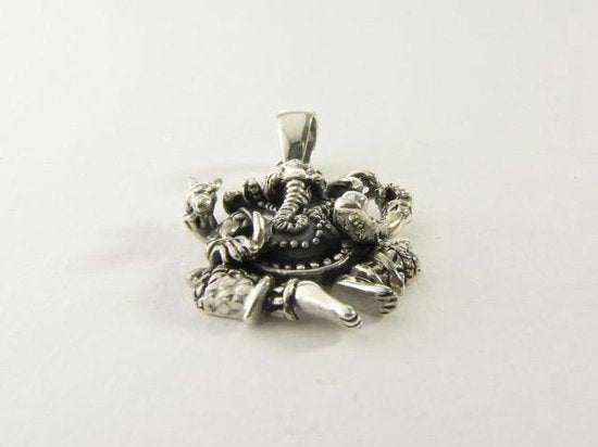 Zilveren Ganesha hanger afbeelding 5