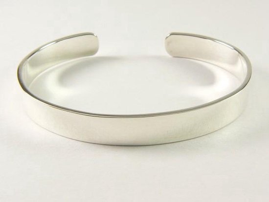 Hoogglans zilveren klemarmband afbeelding 1