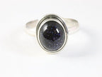 Fijne zilveren ring met blauwe zonnesteen afbeelding 4