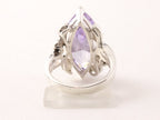 Zware zilveren ring met amethist en marcasiet afbeelding 3