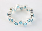 Zware zilveren ring met blauwe topaas afbeelding 2
