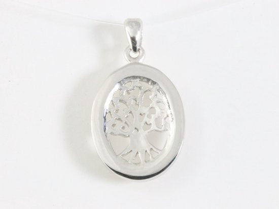 Zilveren levensboom hanger met Australische opaal afbeelding 3