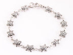 Fijne zilveren armband met schildpadden afbeelding 1