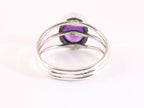 Opengewerkte zilveren ring met amethist afbeelding 3