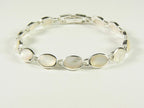 Zilveren schakelarmband met parelmoer afbeelding 1