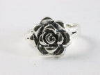 Zilveren ring met roos afbeelding 4