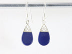 Fijne opengewerkte zilveren oorbellen met lapis lazuli afbeelding 4