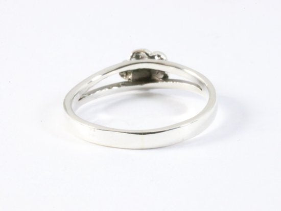 Fijne zilveren ring met roos afbeelding 3