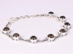 Fijne zilveren armband met rookkwarts afbeelding 2