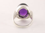 Zware zilveren ring met amethist afbeelding 3