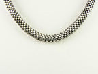 Brede gevlochten zilveren ketting - 56 cm. afbeelding 4