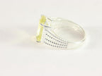 Opengewerkte zilveren ring met lemonkwarts afbeelding 4