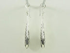 Lange opengewerkte druppelvormige zilveren oorbellen afbeelding 2