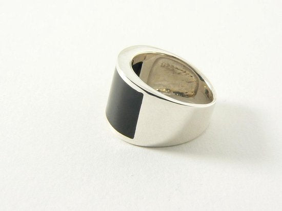 Zilveren ring met onyx afbeelding 4