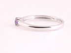 Fijne hoogglans zilveren ring met amethist afbeelding 2