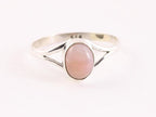 Fijne zilveren ring met roze opaal afbeelding 4