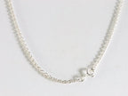 Druppelvormige zilveren hanger met amethist aan ketting afbeelding 5