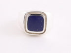 Zilveren zegelring met lapis lazuli afbeelding 4