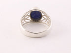 Opengewerkte zilveren ring met lapis lazuli afbeelding 3