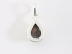 Fijne bewerkte druppelvormige zilveren hanger met rhodoniet afbeelding 3